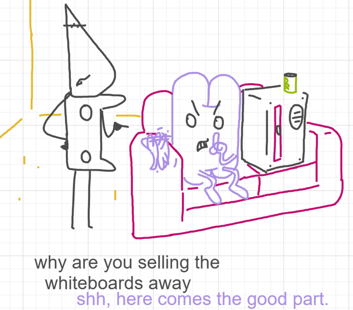 A panel from I've Been Everywhere, Man, episode nine of the Board Boards object show by Furretwalk/WalkingFurret.