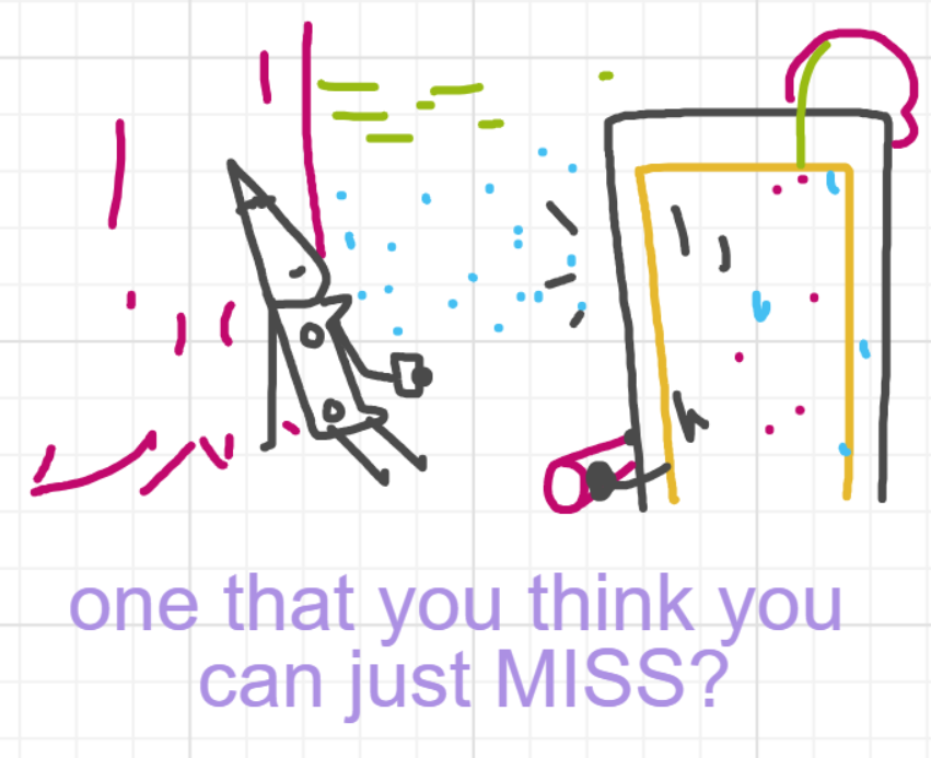 A panel from Murder On The What, episode six of the Board Boards object show by Furretwalk/WalkingFurret.