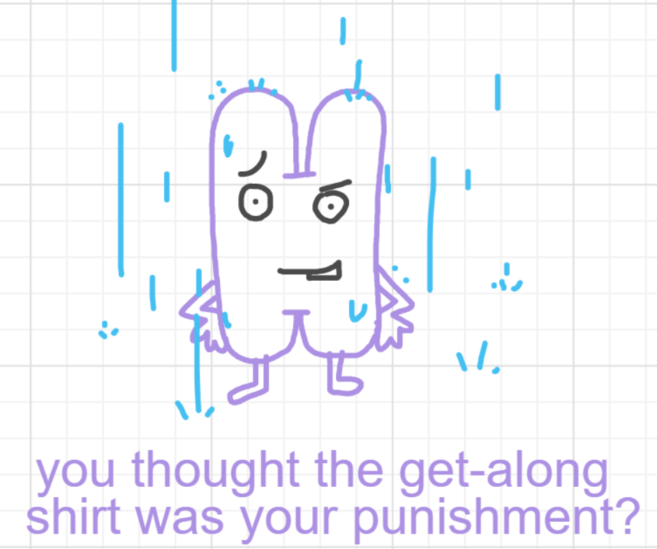 A panel from Murder On The What, episode six of the Board Boards object show by Furretwalk/WalkingFurret.