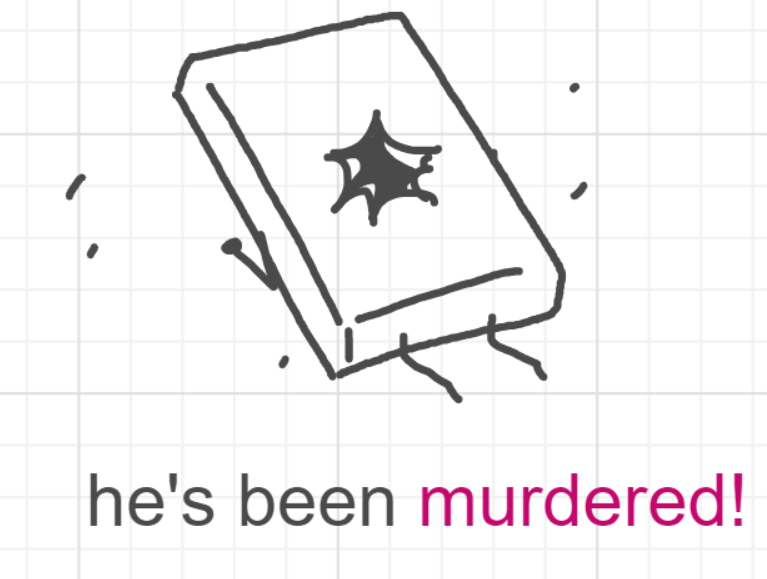 A panel from Murder On The What, episode six of the Board Boards object show by Furretwalk/WalkingFurret.