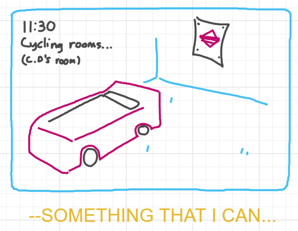 A panel from Murder On The What, episode six of the Board Boards object show by Furretwalk/WalkingFurret.