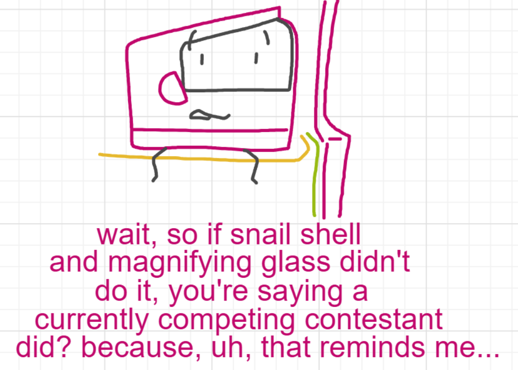A panel from Murder On The What, episode six of the Board Boards object show by Furretwalk/WalkingFurret.