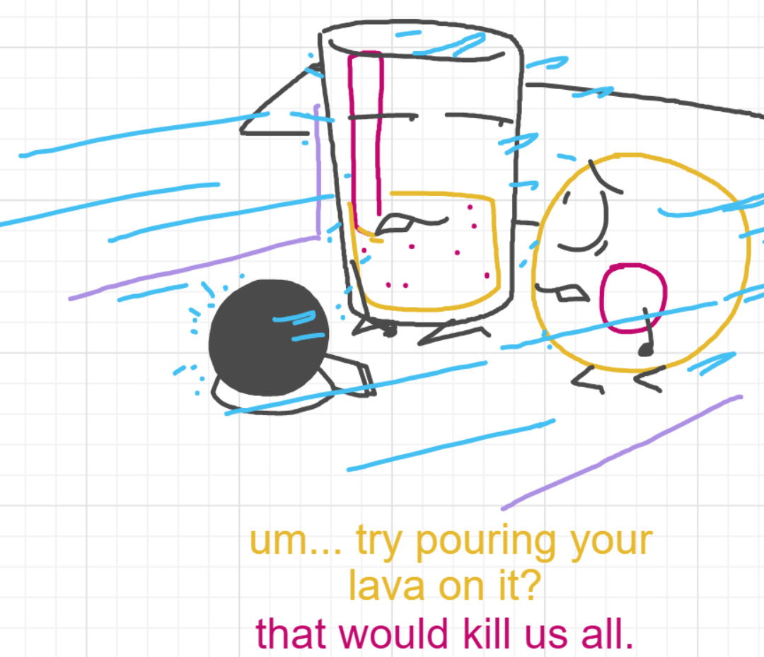 A panel from Murder On The What, episode six of the Board Boards object show by Furretwalk/WalkingFurret.