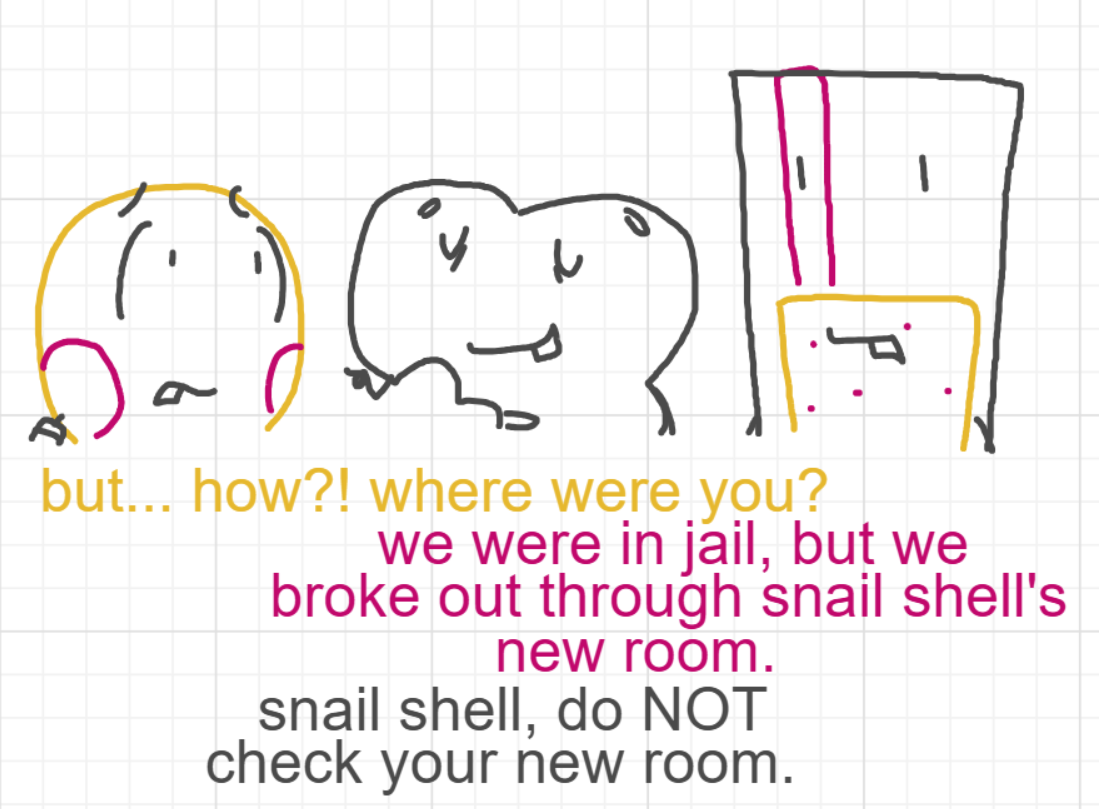 A panel from Murder On The What, episode six of the Board Boards object show by Furretwalk/WalkingFurret.