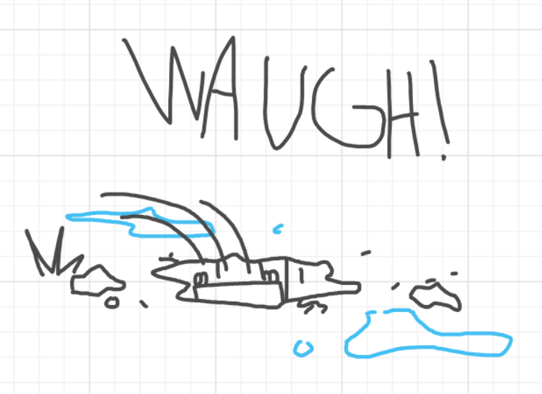 A panel from Murder On The What, episode six of the Board Boards object show by Furretwalk/WalkingFurret.