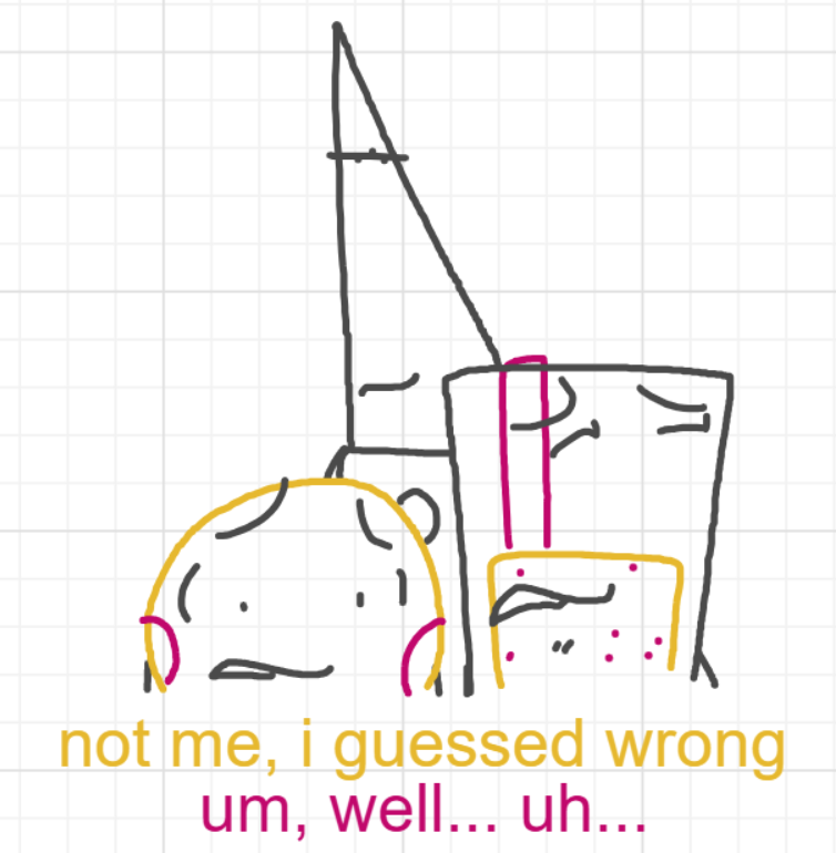 A panel from Murder On The What, episode six of the Board Boards object show by Furretwalk/WalkingFurret.