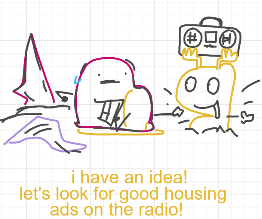 A panel from Murder On The What, episode six of the Board Boards object show by Furretwalk/WalkingFurret.