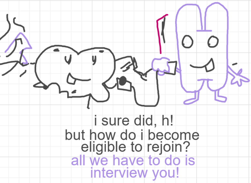A panel from Murder On The What, episode six of the Board Boards object show by Furretwalk/WalkingFurret.