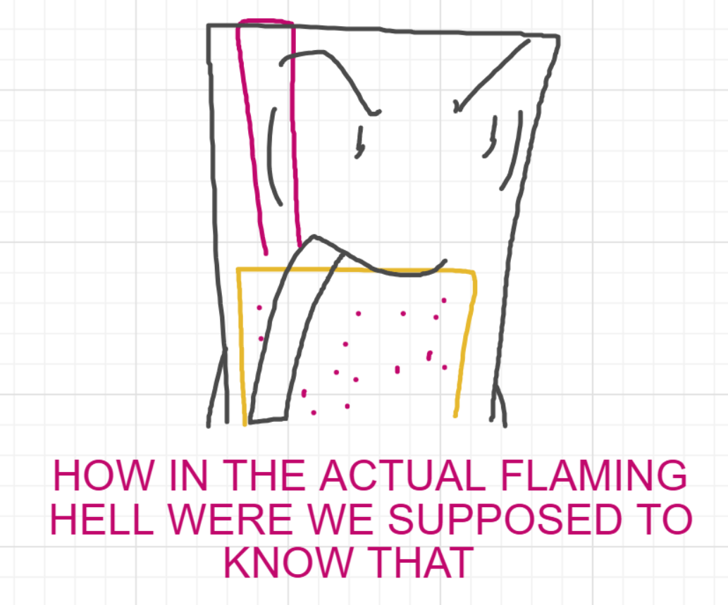 A panel from Murder On The What, episode six of the Board Boards object show by Furretwalk/WalkingFurret.