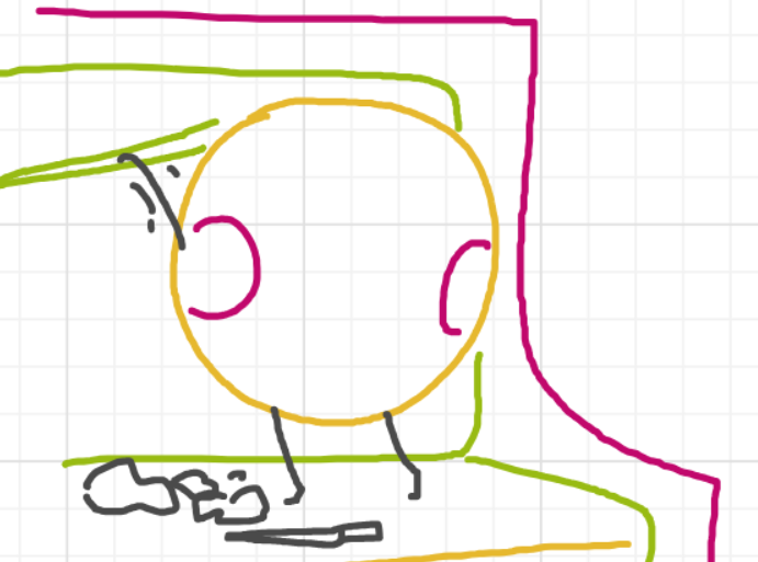A panel from Murder On The What, episode six of the Board Boards object show by Furretwalk/WalkingFurret.