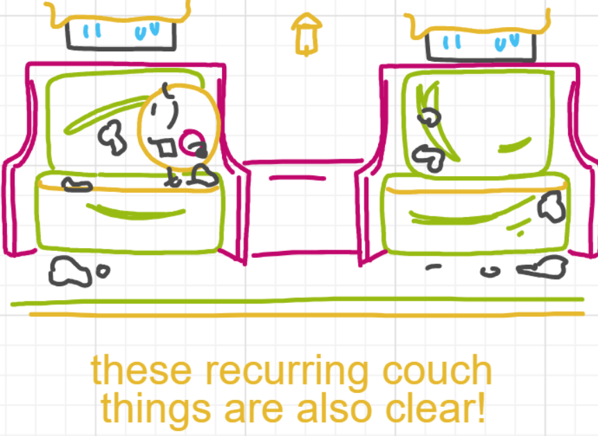 A panel from Murder On The What, episode six of the Board Boards object show by Furretwalk/WalkingFurret.