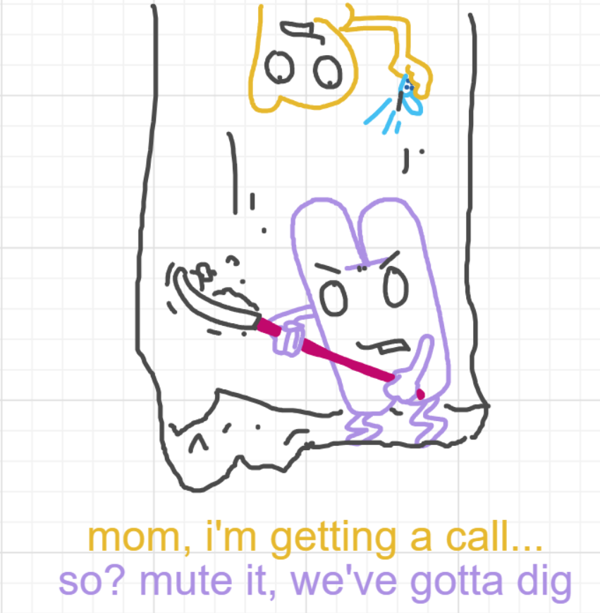 A panel from Murder On The What, episode six of the Board Boards object show by Furretwalk/WalkingFurret.
