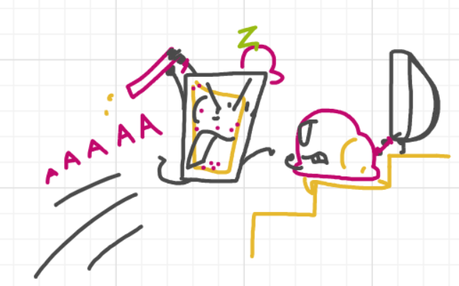 A panel from Running Duos, episode four of the Board Boards object show by Furretwalk/WalkingFurret.