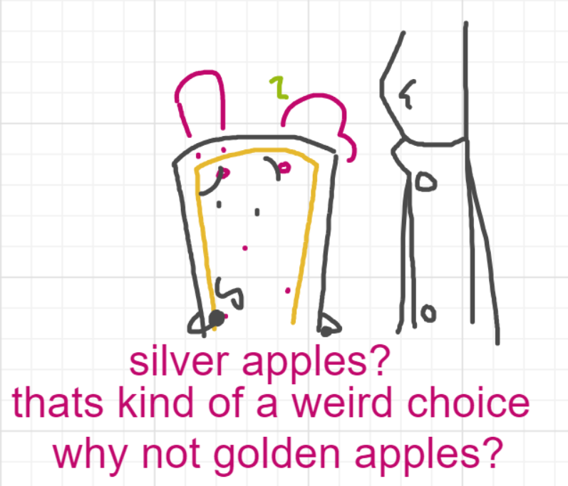 A panel from That's Apples, Mate, episode one of the Board Boards object show by Furretwalk/WalkingFurret.