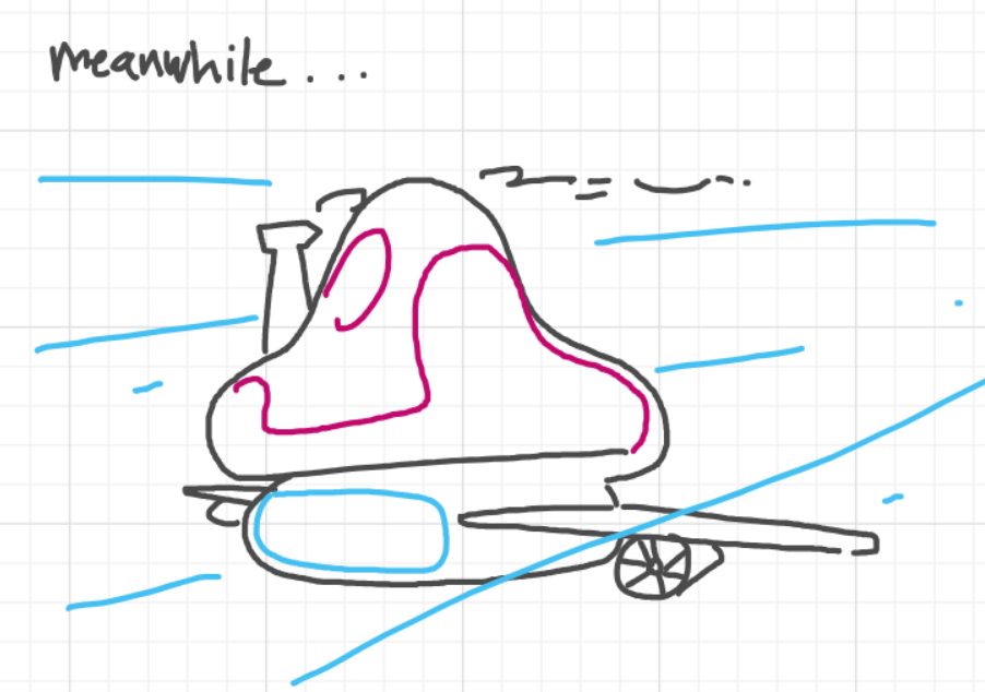 A panel from the LOST EPISODE of BOARD BOARDS...